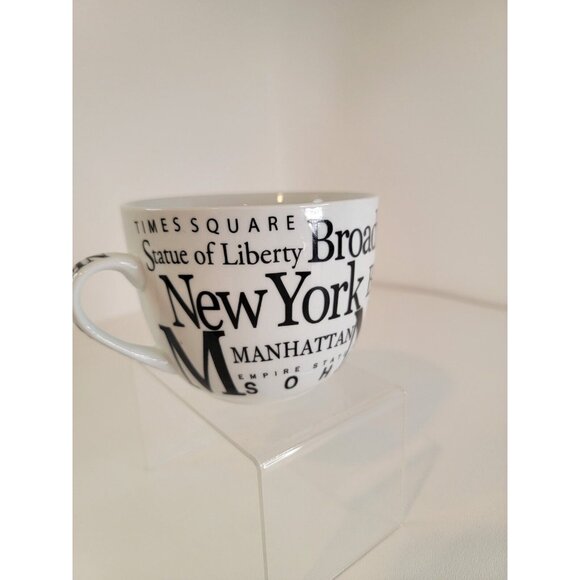 Jay Joshua New York Landmark Black And White Latte 12 fl oz Coffee Tea Mug Cup - Picture 2 of 7